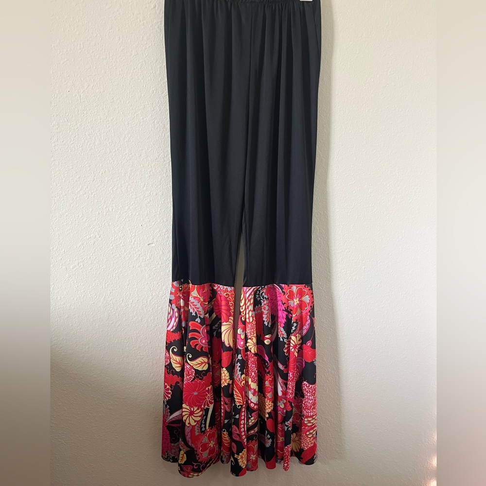 Smiffy’s Paisley Flared Pants, Size L - Picture 3 of 6
